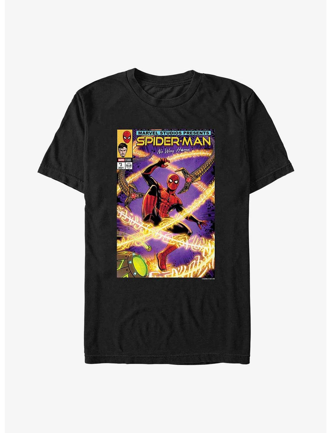 Marvel's Spider-Man Spidey Battle Comic Cover T-Shirt, BLACK, hi-res