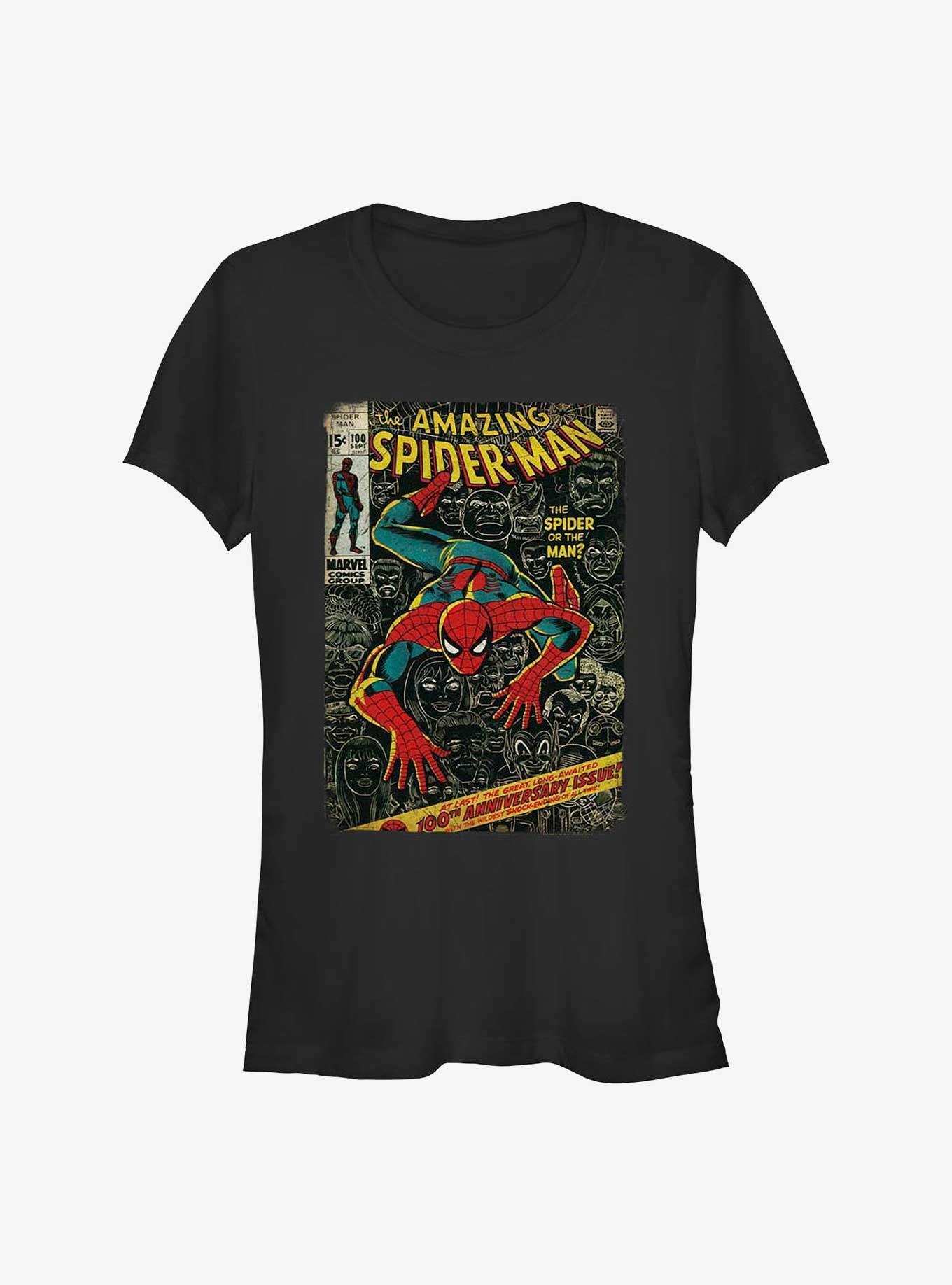 Marvel's Spider-Man Spidey Frontcover Girl's T-Shirt, BLACK, hi-res