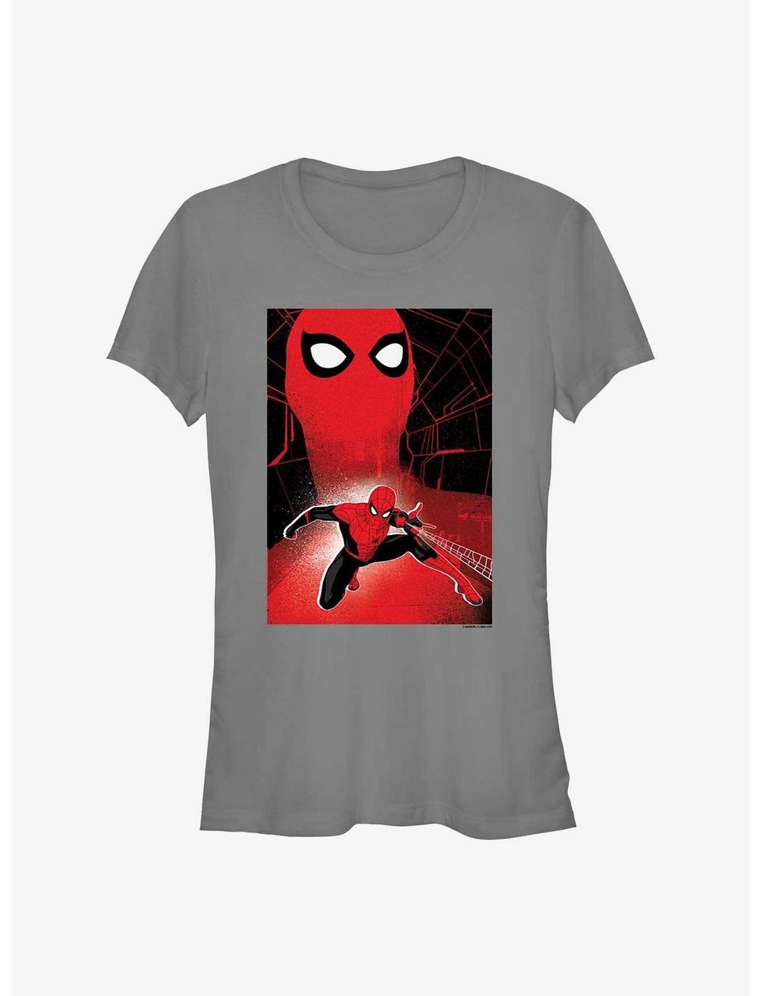 Marvel's Spider-Man Spidey Grunge Graphic Girl's T-Shirt, CHARCOAL, hi-res