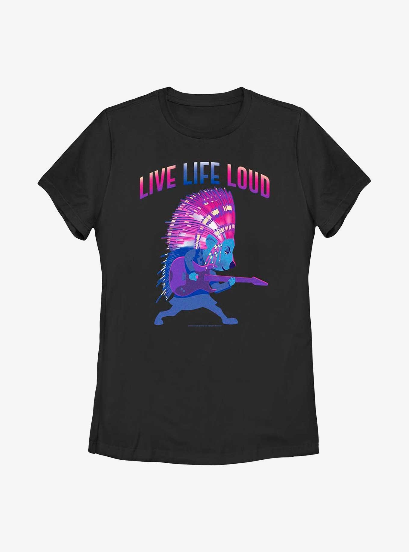 Sing Live Life Loud Womens T-Shirt, BLACK, hi-res