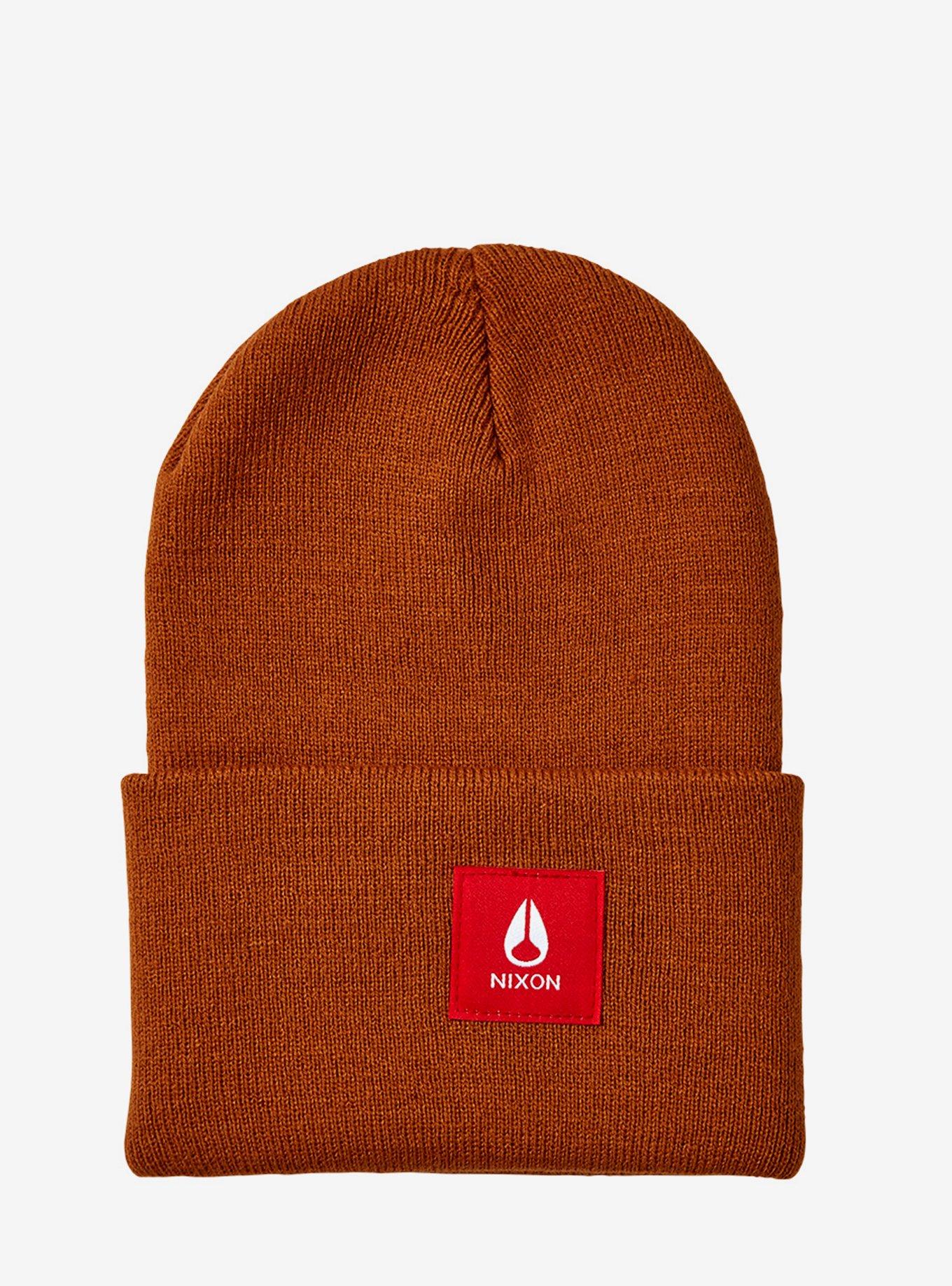 Nixon Hume Beanie Brown, , hi-res