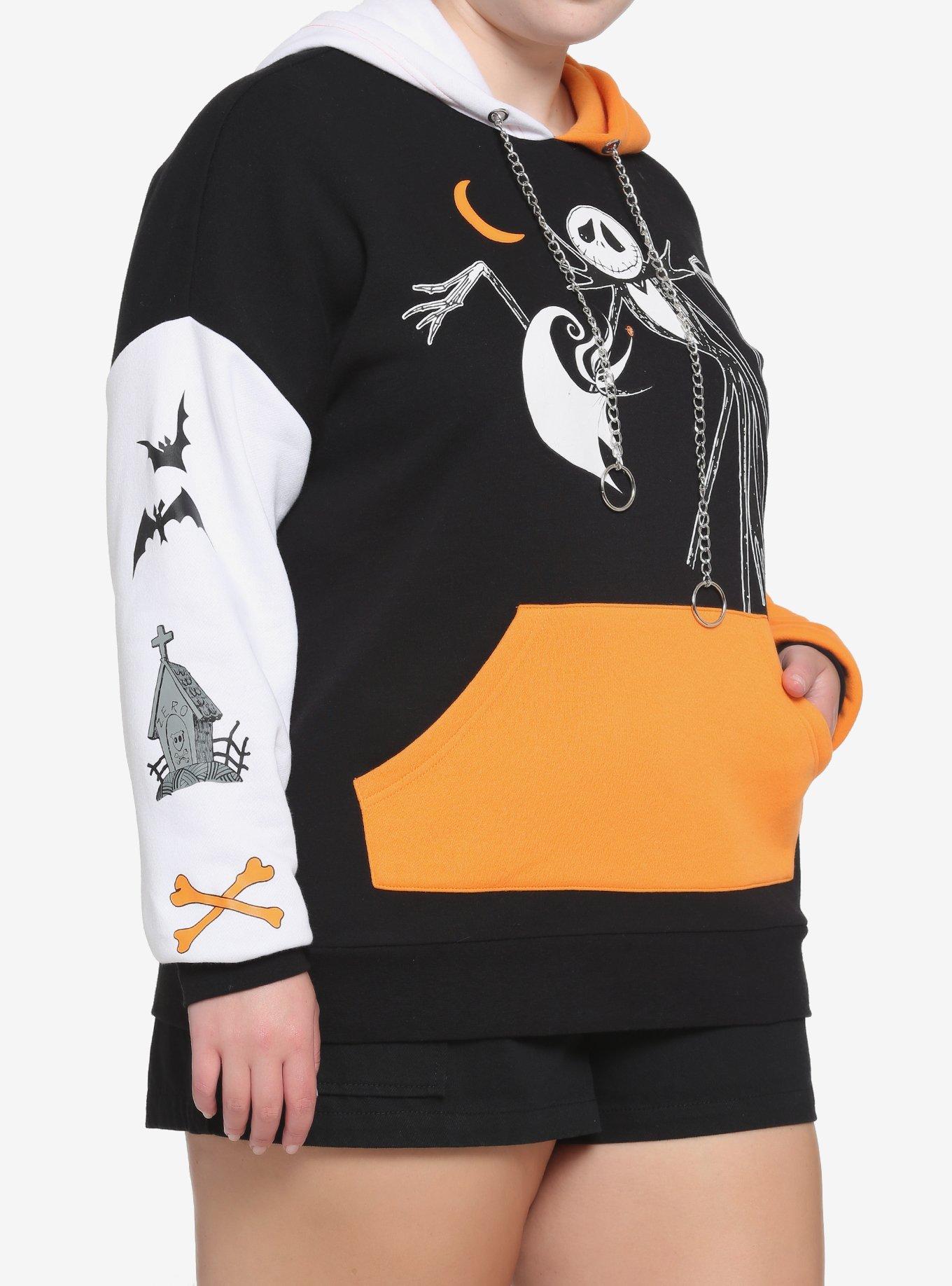 The Nightmare Before Christmas Color-Block Hoodie Plus Size, MULTI, hi-res