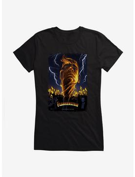Frankenstein Lightning Girls T-Shirt, BLACK, hi-res