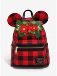Loungefly Disney Minnie Mouse Plaid Holiday Mini Backpack - BoxLunch Exclusive, , hi-res