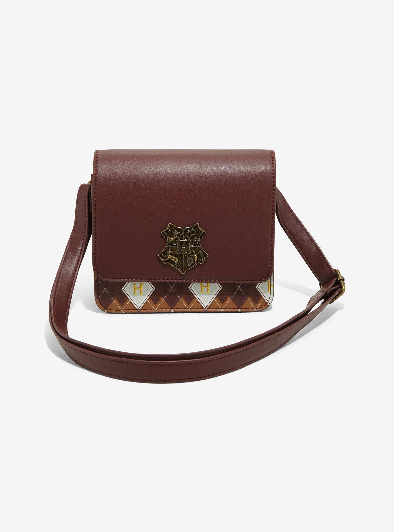 Crossbody Bag - Hogwarts Crest (Black & Gold)