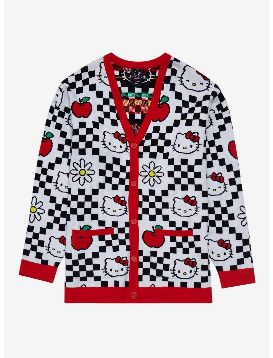 Sanrio Hello Kitty with Apples Women's Plus Sized Cardigan - BoxLunch Exclusive, MULTI, hi-res
