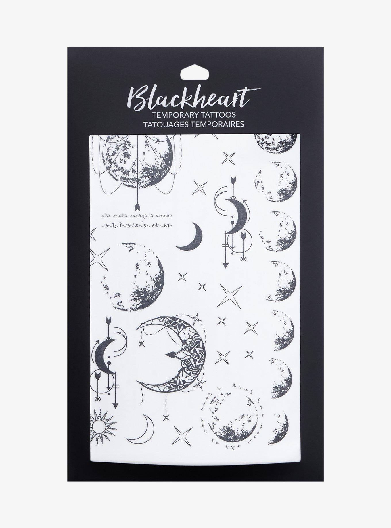 Blackheart Celestial Temporary Tattoos, , hi-res