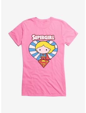 Supergirl Heart Chibi Girl's T-Shirt, CHARITY PINK, hi-res