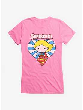 Supergirl Heart Chibi Girl's T-Shirt, CHARITY PINK, hi-res