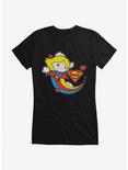 Supergirl Soaring Chibi Girl's T-Shirt, BLACK, hi-res