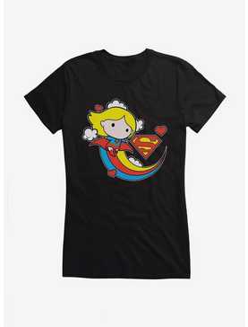 Supergirl Soaring Chibi Girl's T-Shirt, , hi-res