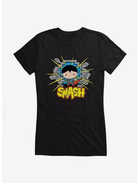 Superman Super Smash Chibi Girl's T-Shirt, BLACK, hi-res