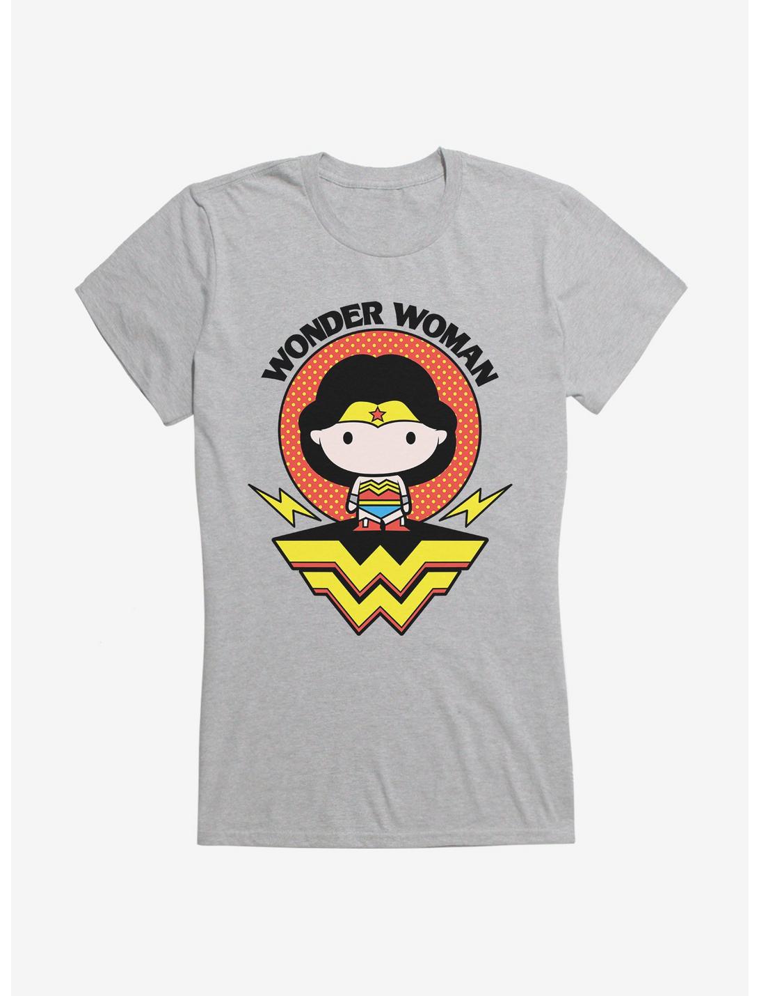 Wonder Woman Chibi Girl's T-Shirt, HEATHER, hi-res