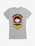 Wonder Woman Chibi Girl's T-Shirt, HEATHER, hi-res