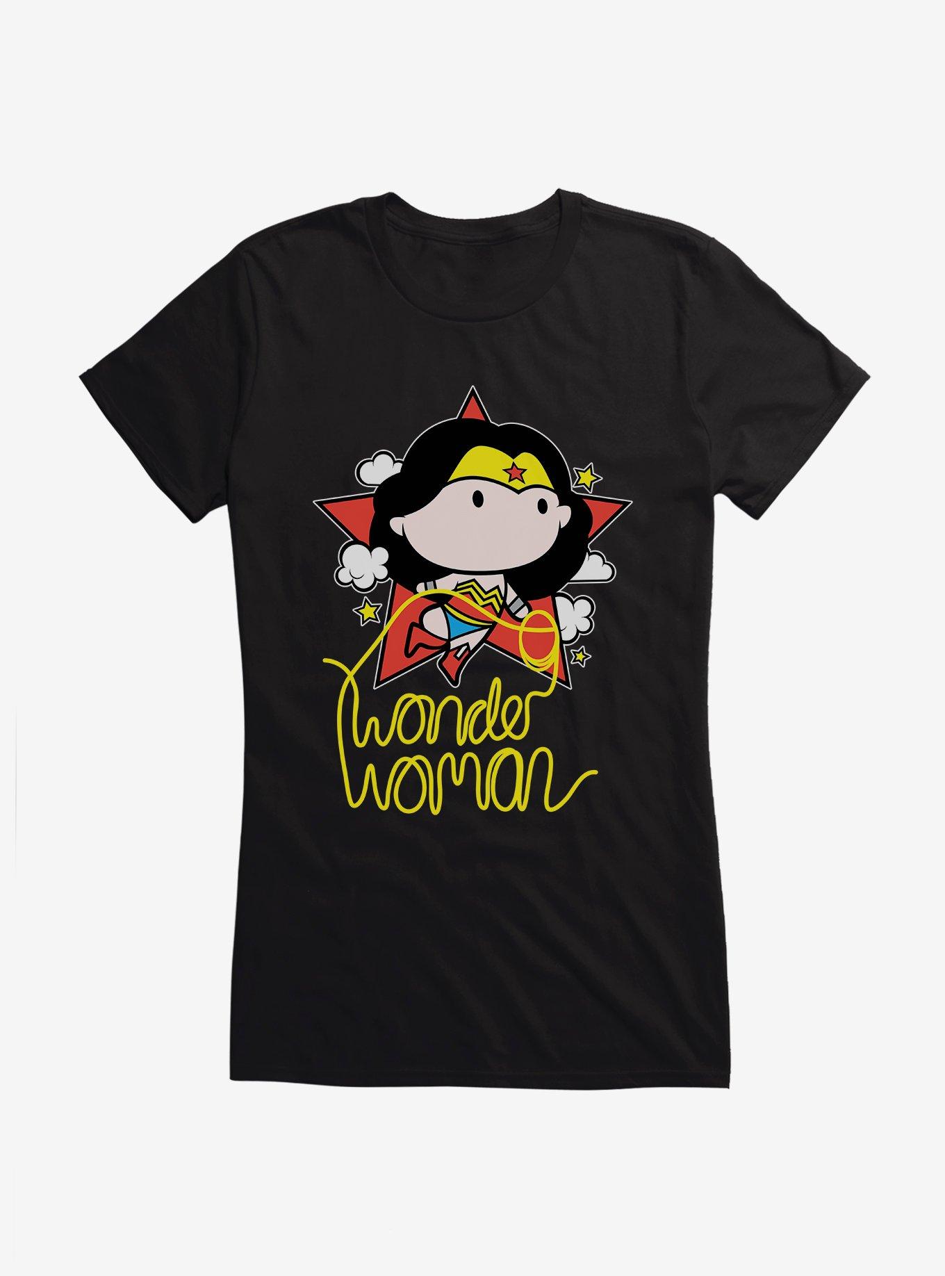 Wonder Woman Lasso Logo Chibi Girl's T-Shirt