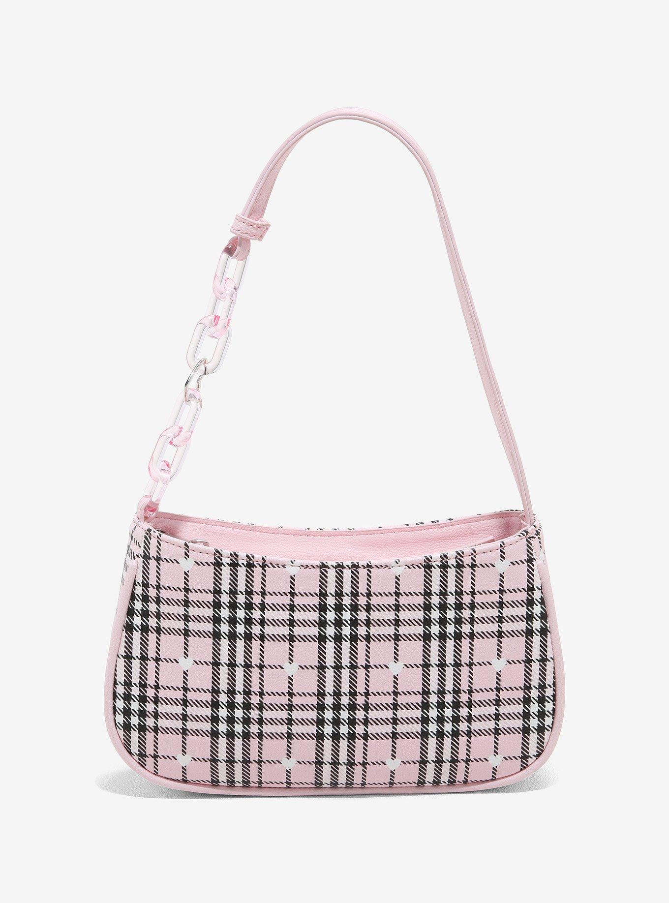 Burberry Pink and Plaid Handbag Crossbody Purse