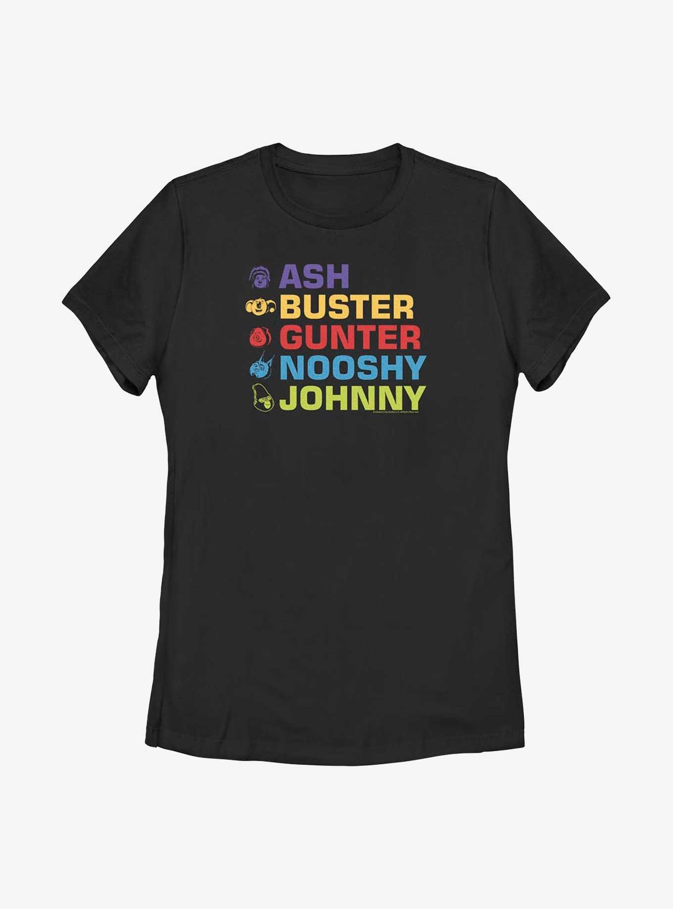 Sing Name Stack And Faces T-Shirt, BLACK, hi-res