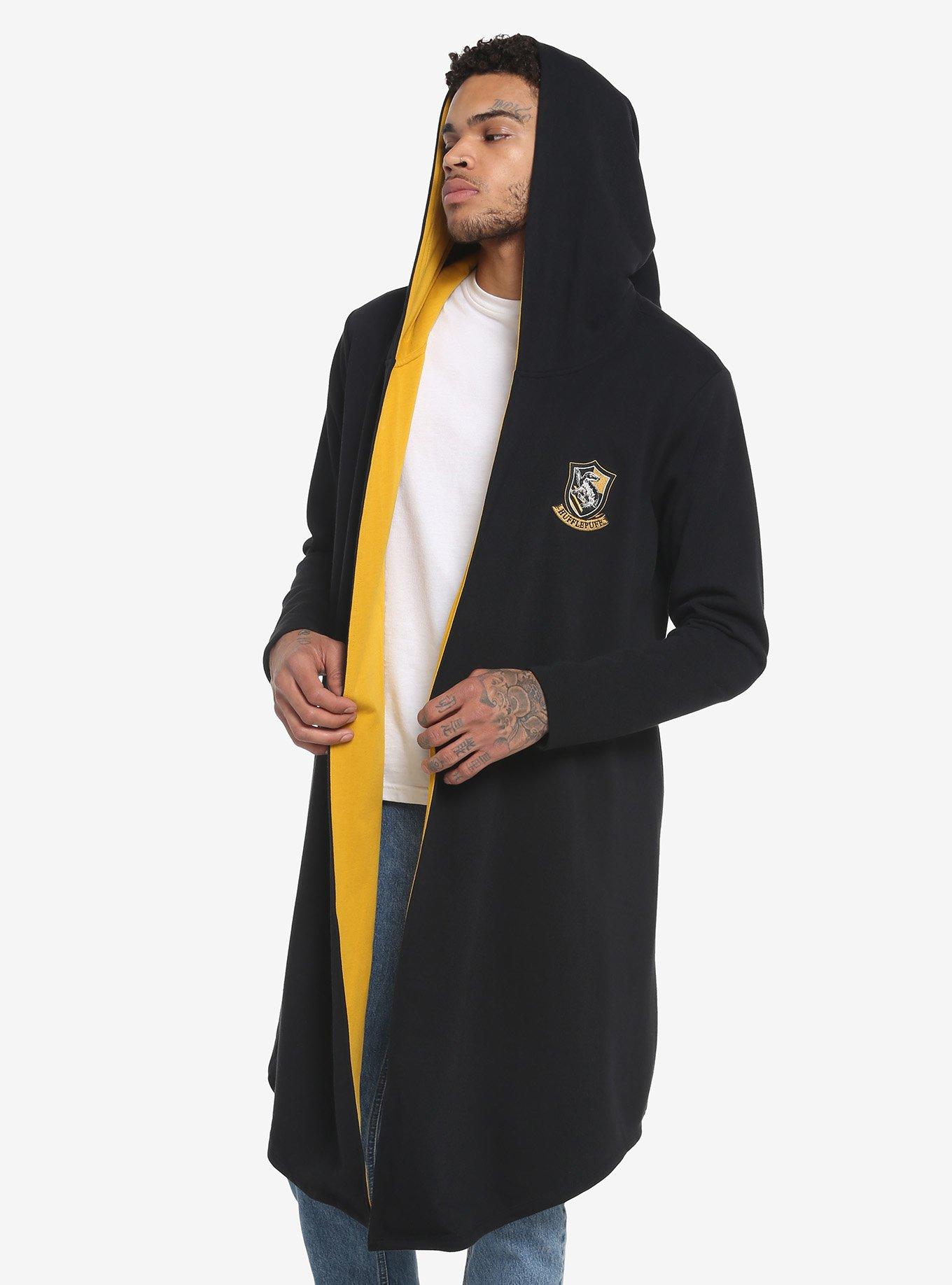 Harry Potter Hufflepuff Hooded Cloak, BLACK, hi-res