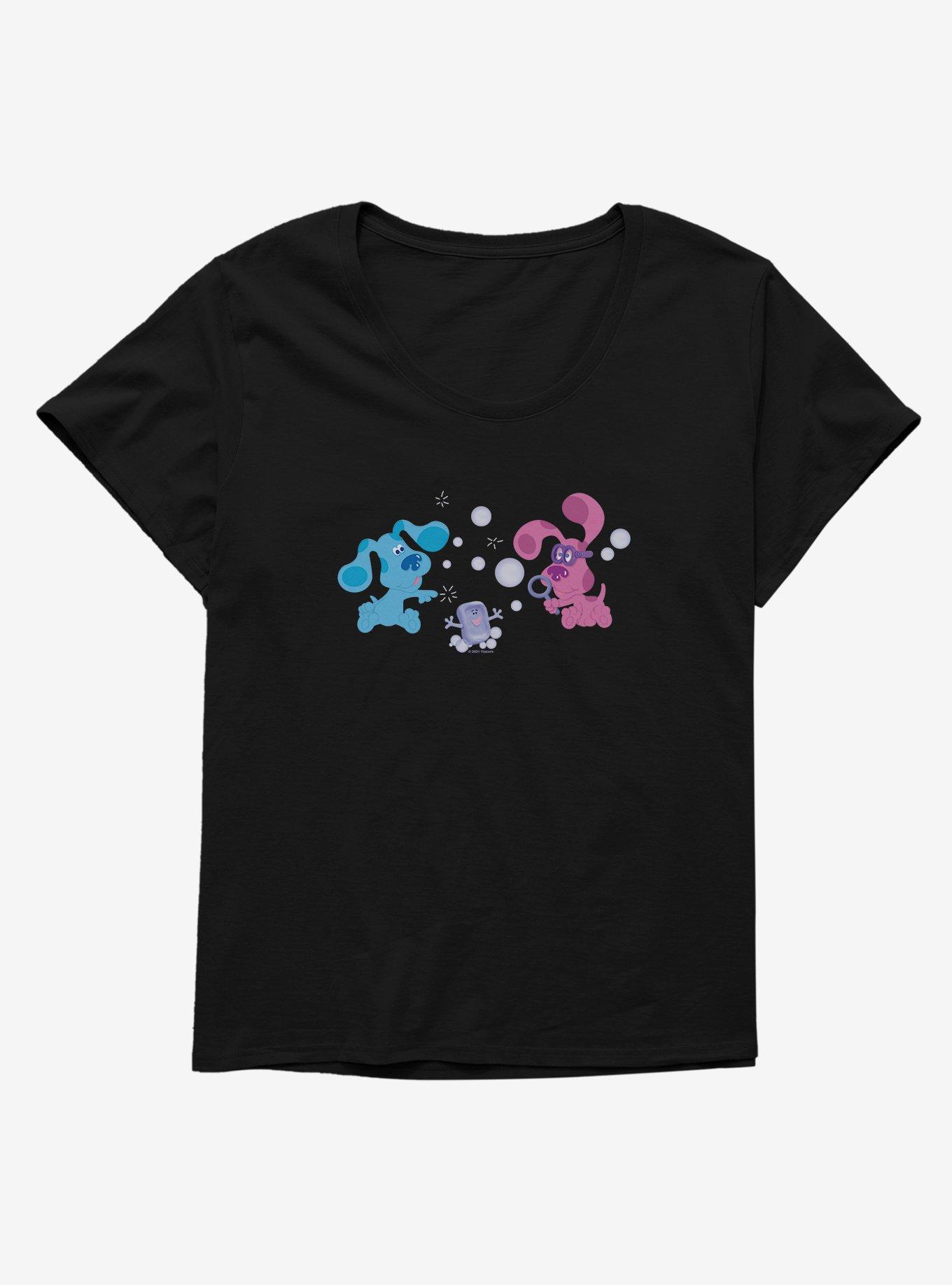 Blue's Clues Magenta And Slipper Soap Playful Bubbles Womens T-Shirt Plus Size, , hi-res