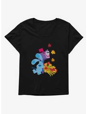 Blue's Clues Mailbox And Blue Autumn Leaves Womens T-Shirt Plus Size, , hi-res
