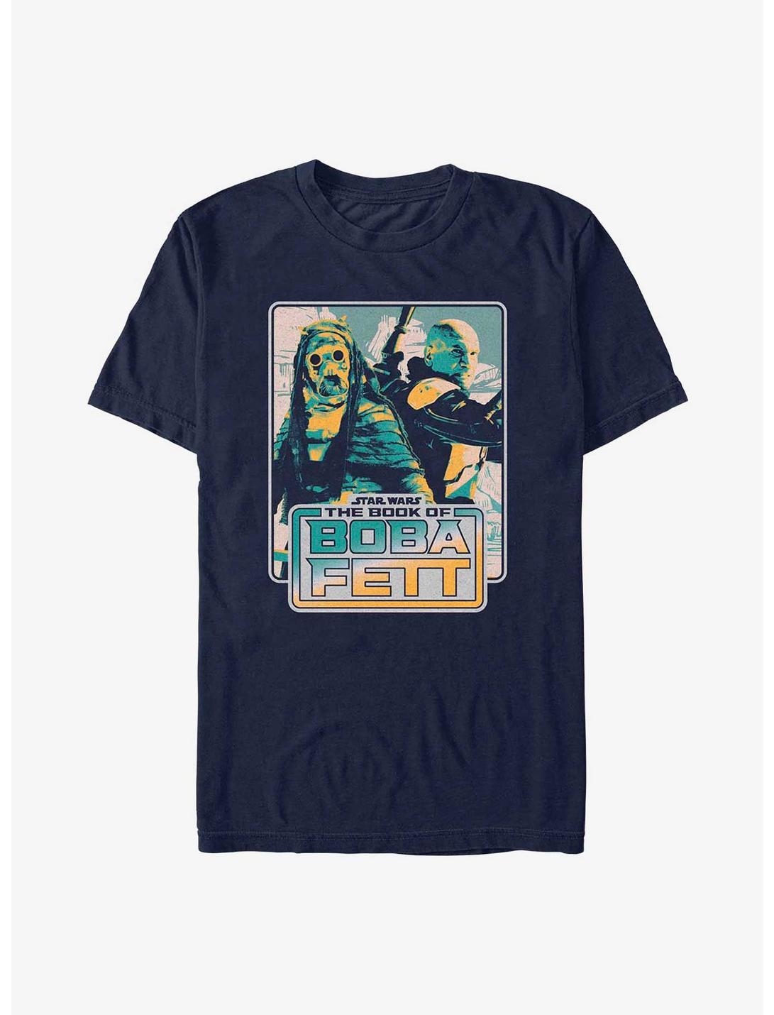 Star Wars The Book Of Boba Fett Characters Stance T-Shirt, NAVY, hi-res