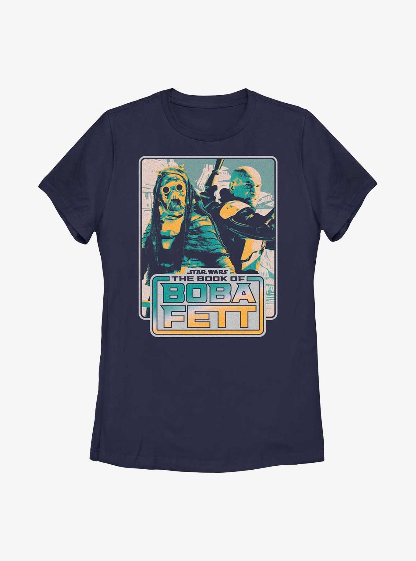 Star Wars The Book Of Boba Fett Characters Stance Womens T-Shirt, NAVY, hi-res