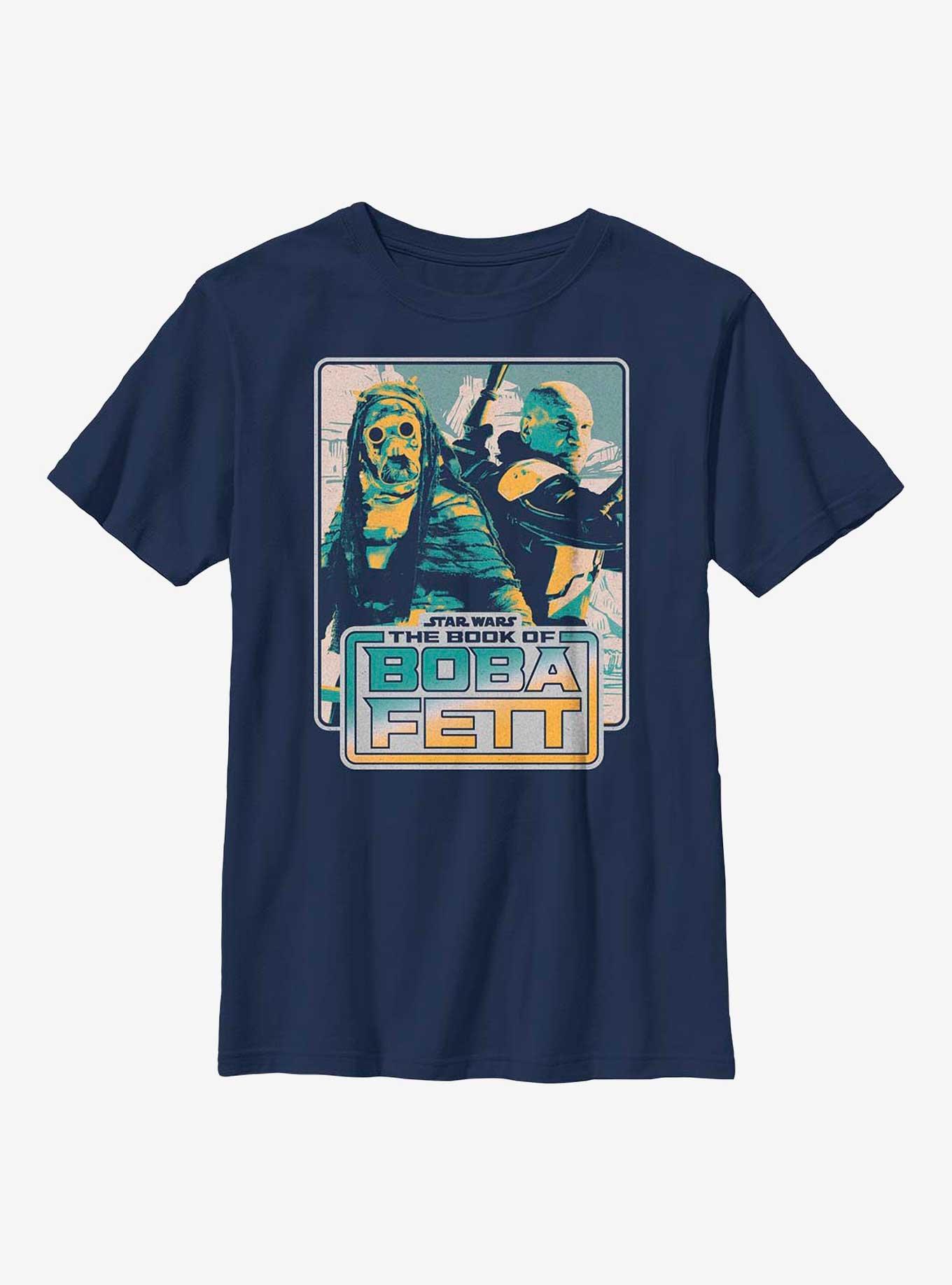 Star Wars The Book Of Boba Fett Characters Stance Youth T-Shirt, , hi-res