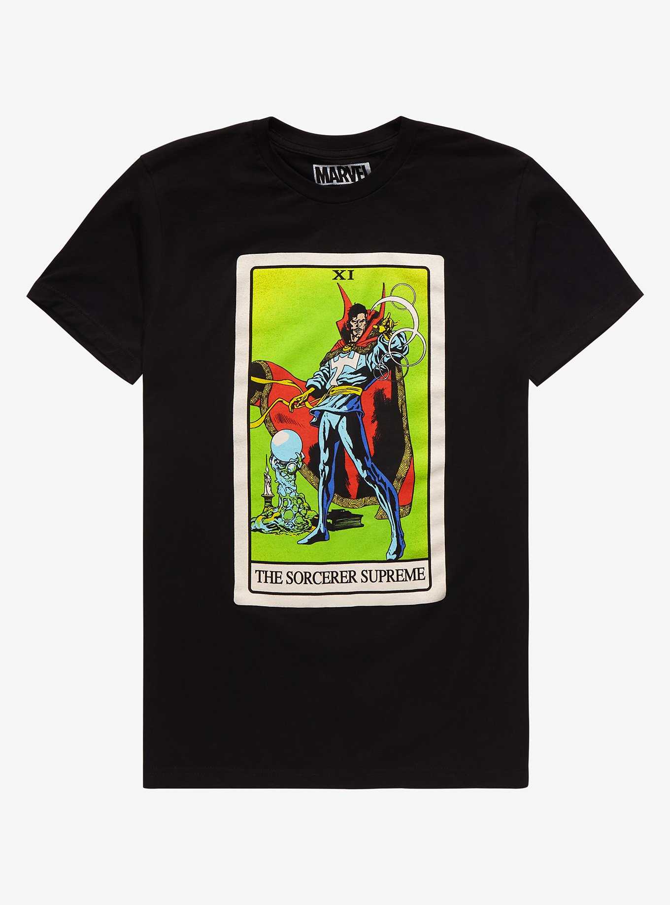 Marvel Doctor Strange The Sorcerer Supreme Tarot Card T-Shirt - BoxLunch Exclusive, , hi-res