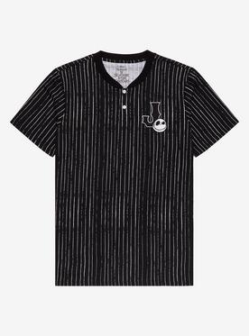 Disney The Nightmare Before Christmas Jack Skellington's Striped Suit Henley T-Shirt - BoxLunch Exclusive