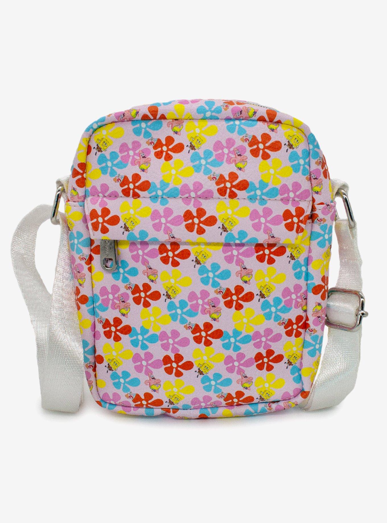 SpongeBob SquarePants Floral Vegan Leather Crossbody Bag, , hi-res