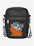 Tom and Jerry Logo Vegan Leather Crossbody Bag, , hi-res