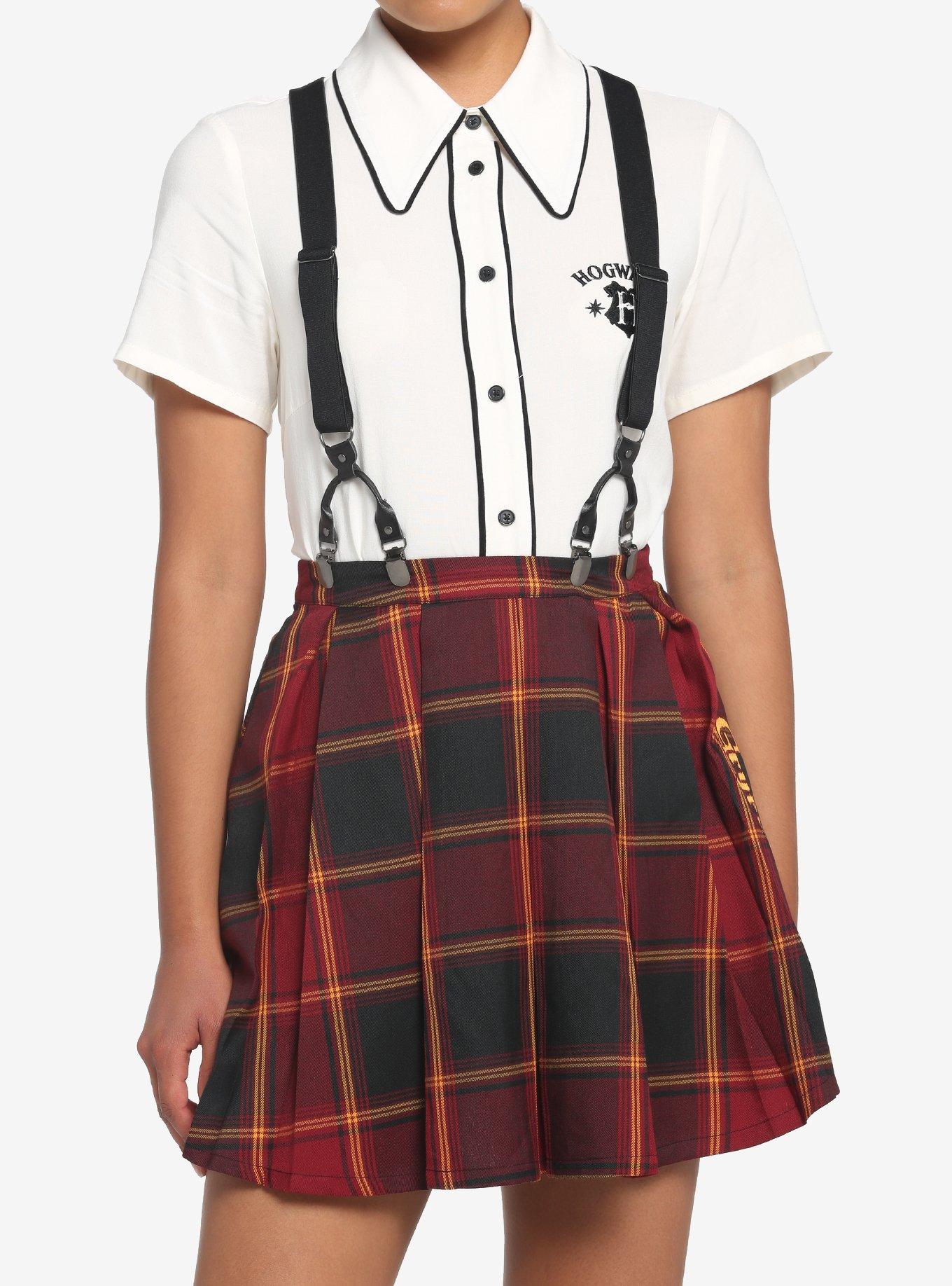 Harry Potter Gryffindor Pleated Suspender Skirt, MULTI, hi-res