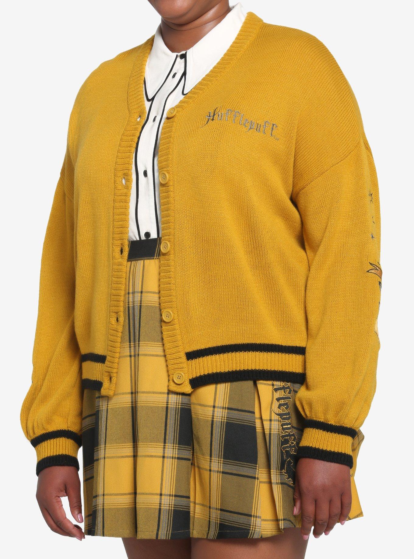 Harry Potter Hufflepuff Skimmer Girls Cardigan Plus Size, MULTI, hi-res