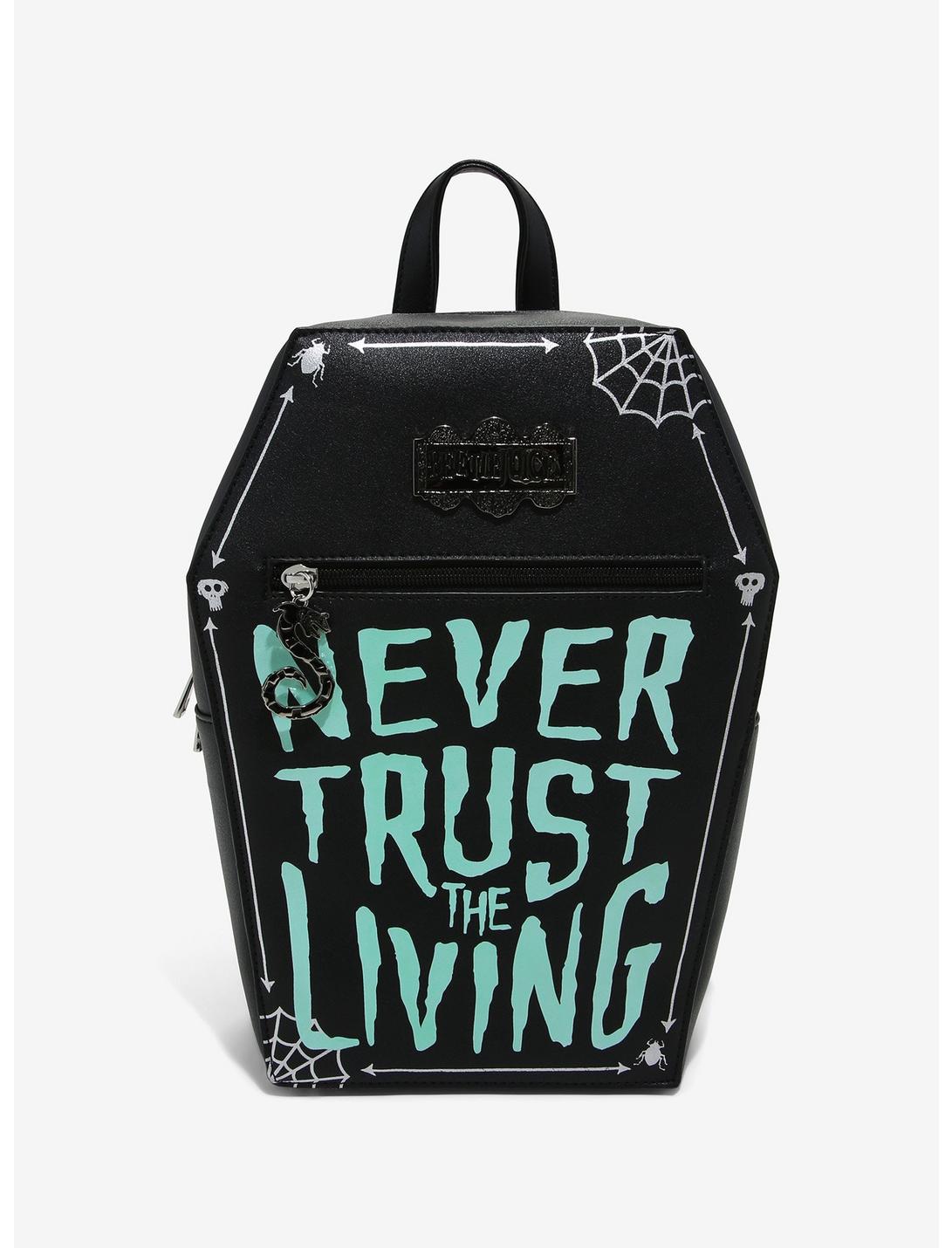 Beetlejuice Never Trust The Living Glow-In-The-Dark Coffin Mini Backpack, , hi-res