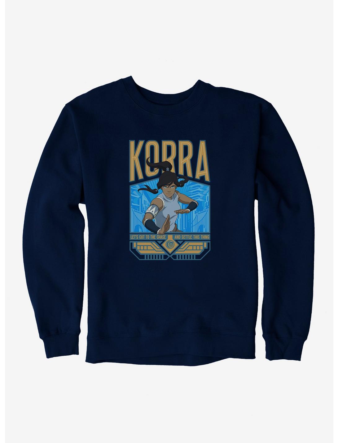 Legend Of Korra Cut To The Chase Sweatshirt, NAVY, hi-res