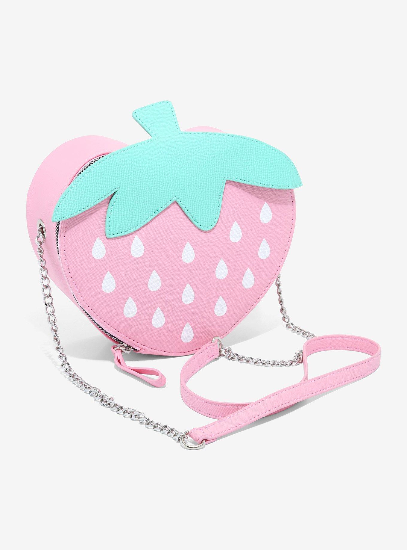 Pink Strawberry Crossbody Bag, , hi-res