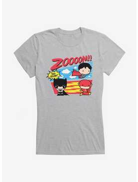 DC Comics Superman Vs The Flash Chibi Girls T-Shirt, HEATHER, hi-res