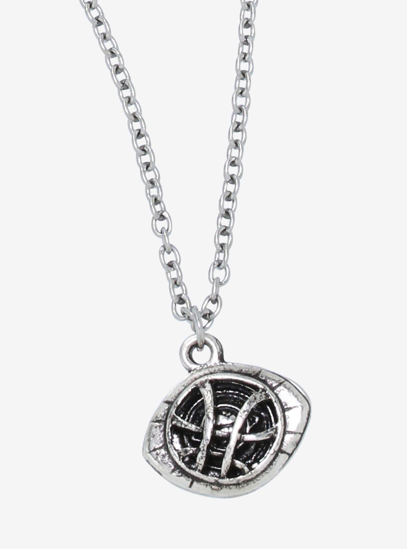 Collier + Bague Doctor Strange – Eye Of Agamotto – Cosplay – Bijoux En Alliage – Cadeau Fan Marvel