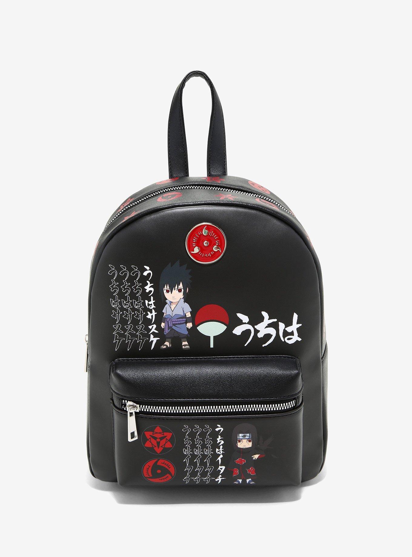 itachi backpack mini Shop Comeback featuring a print of the Anbu Captain front and center with Akatsuki clouds all over Itachi backpack ara_8229 - Gem