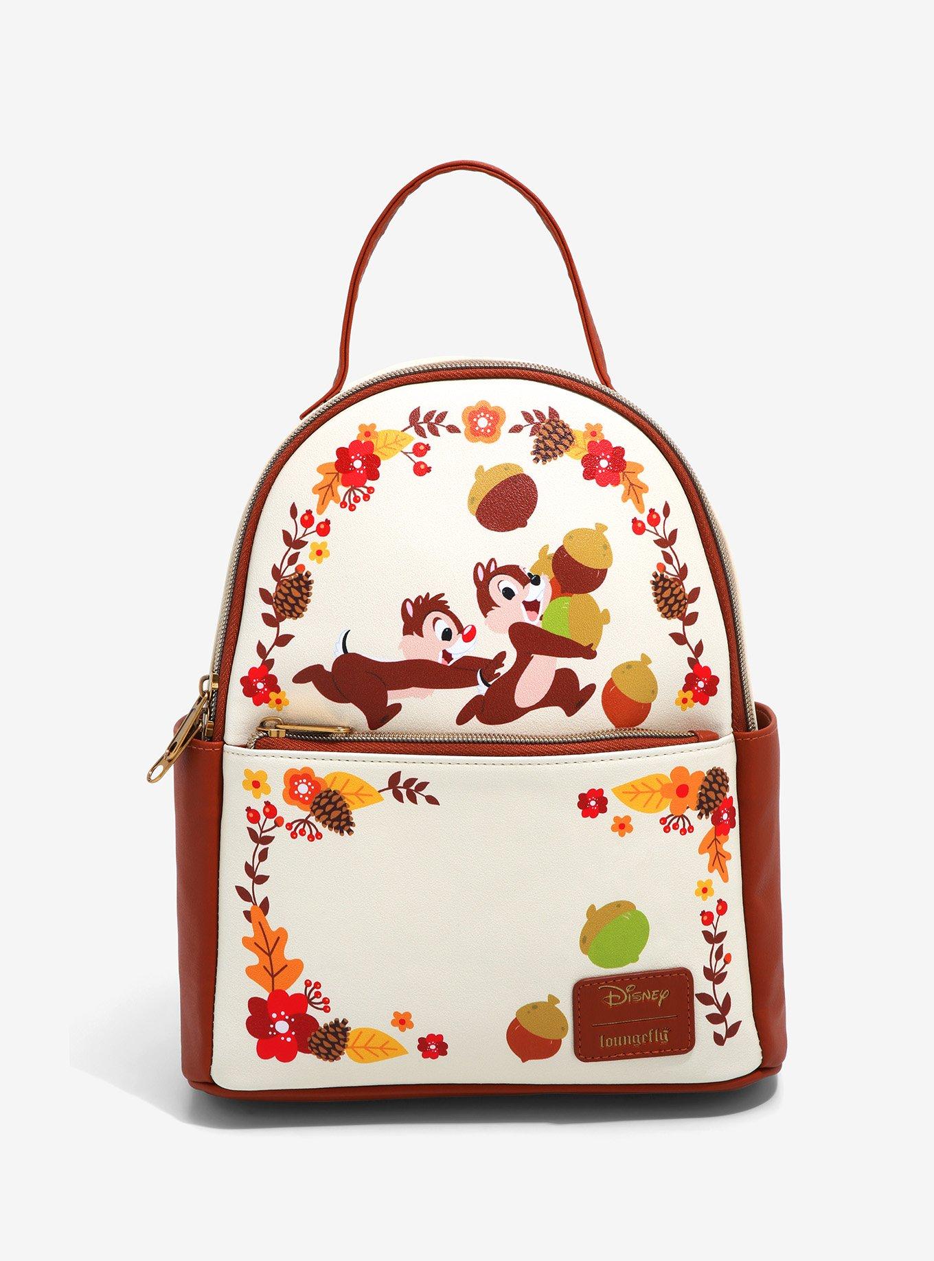 Loungefly Disney Chip n Dale Pumpkin Mini Backpack Exclusive