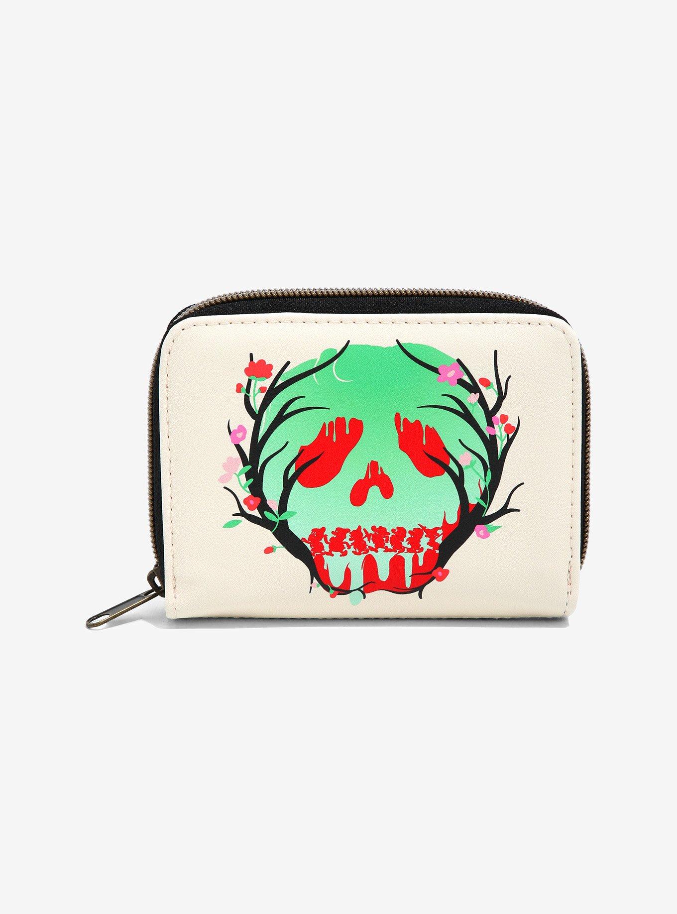 Disney Loungefly Snow White Evil Queen Poison Apple Old Hag Zip Around  Wallet