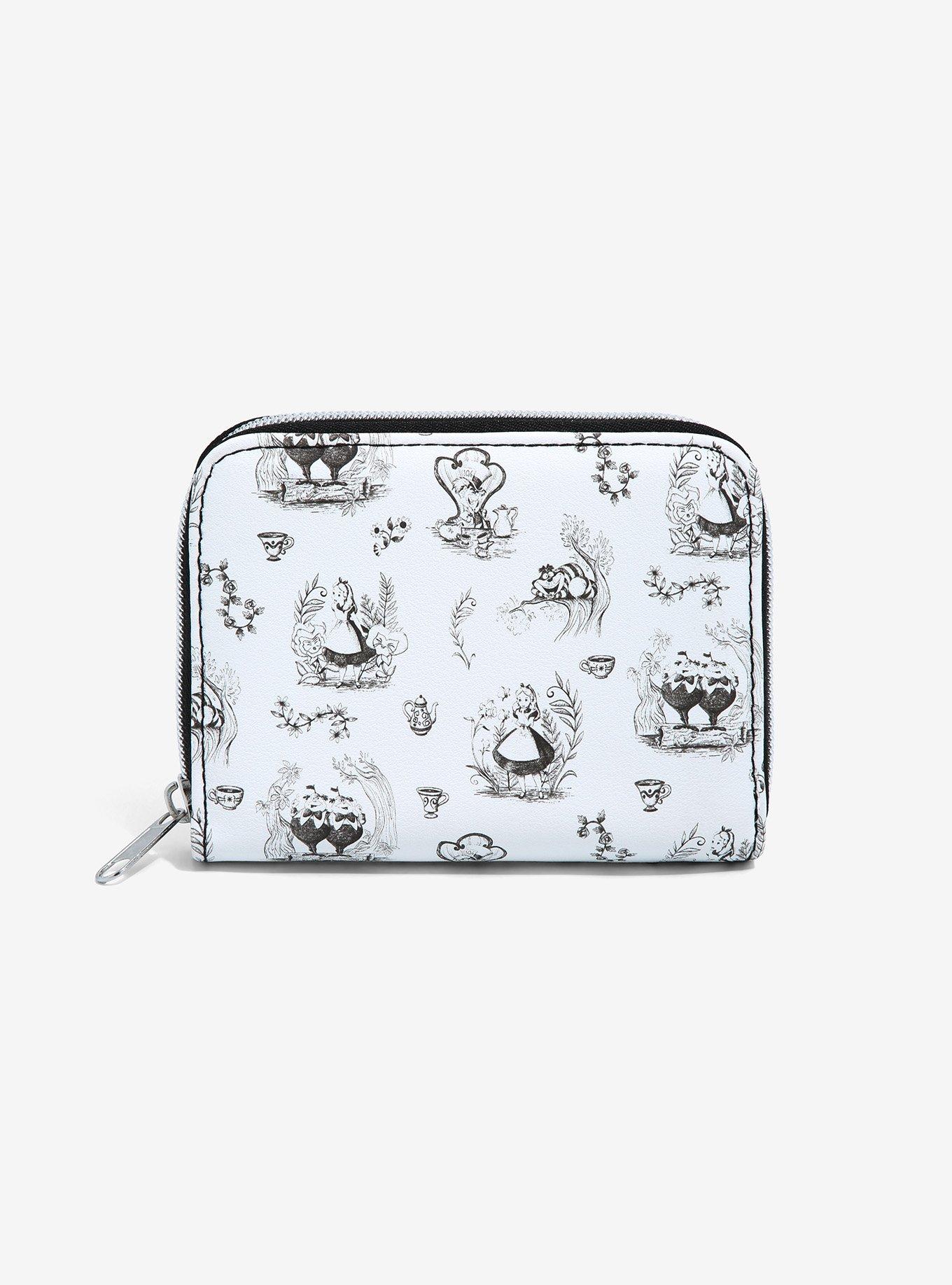 Loungefly Disney Alice In Wonderland Sketch Mini Zipper Wallet, , hi-res