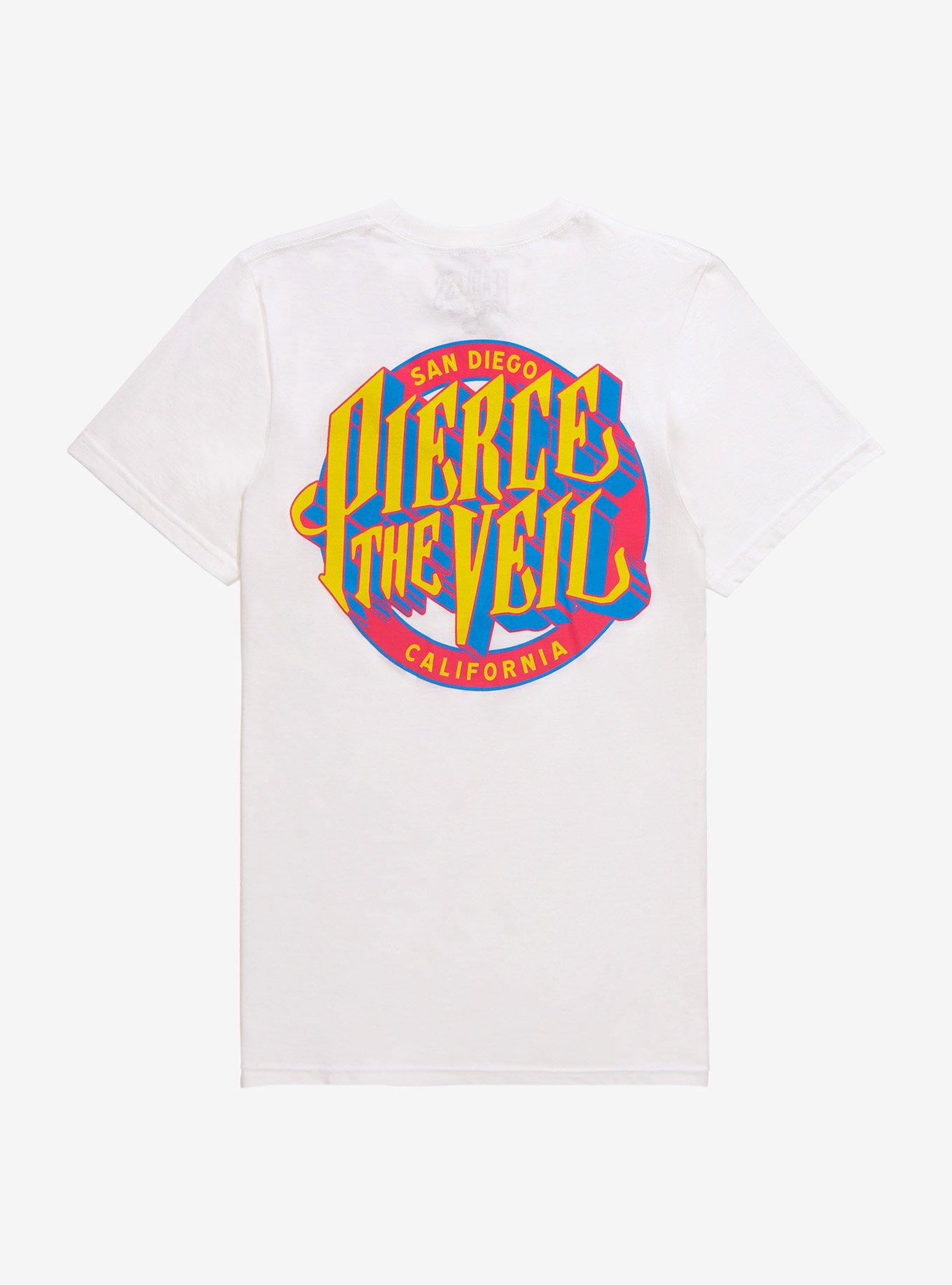 Pierce The Veil Circle Logo Girls T-Shirt, BRIGHT WHITE, hi-res
