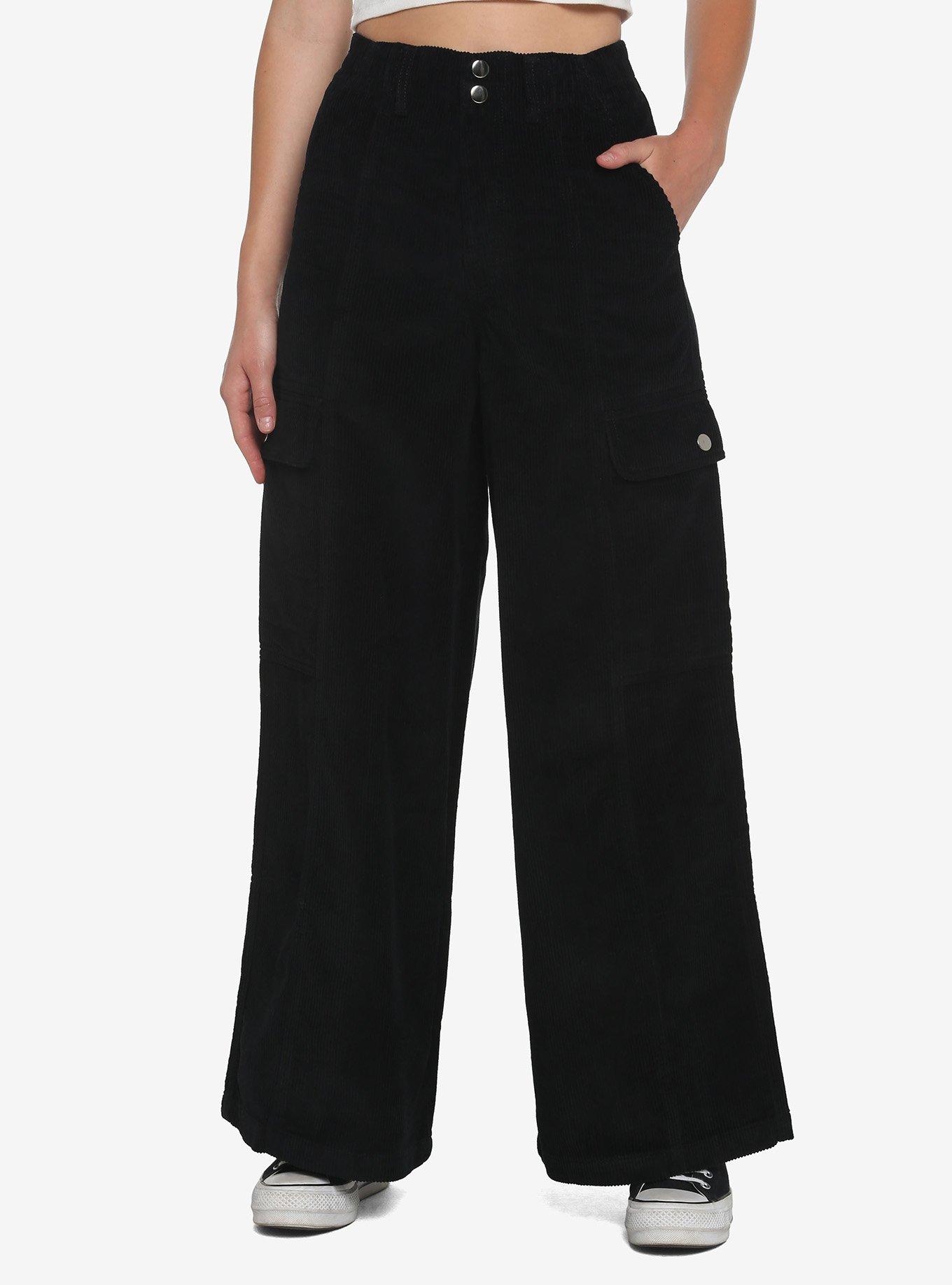 Westport Black Flat Front Corduroy Pant