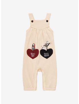 Plus Size The Nightmare Before Christmas Jack Skellington & Sally Patch Pocket Infant Overalls - BoxLunch Exclusive, , hi-res