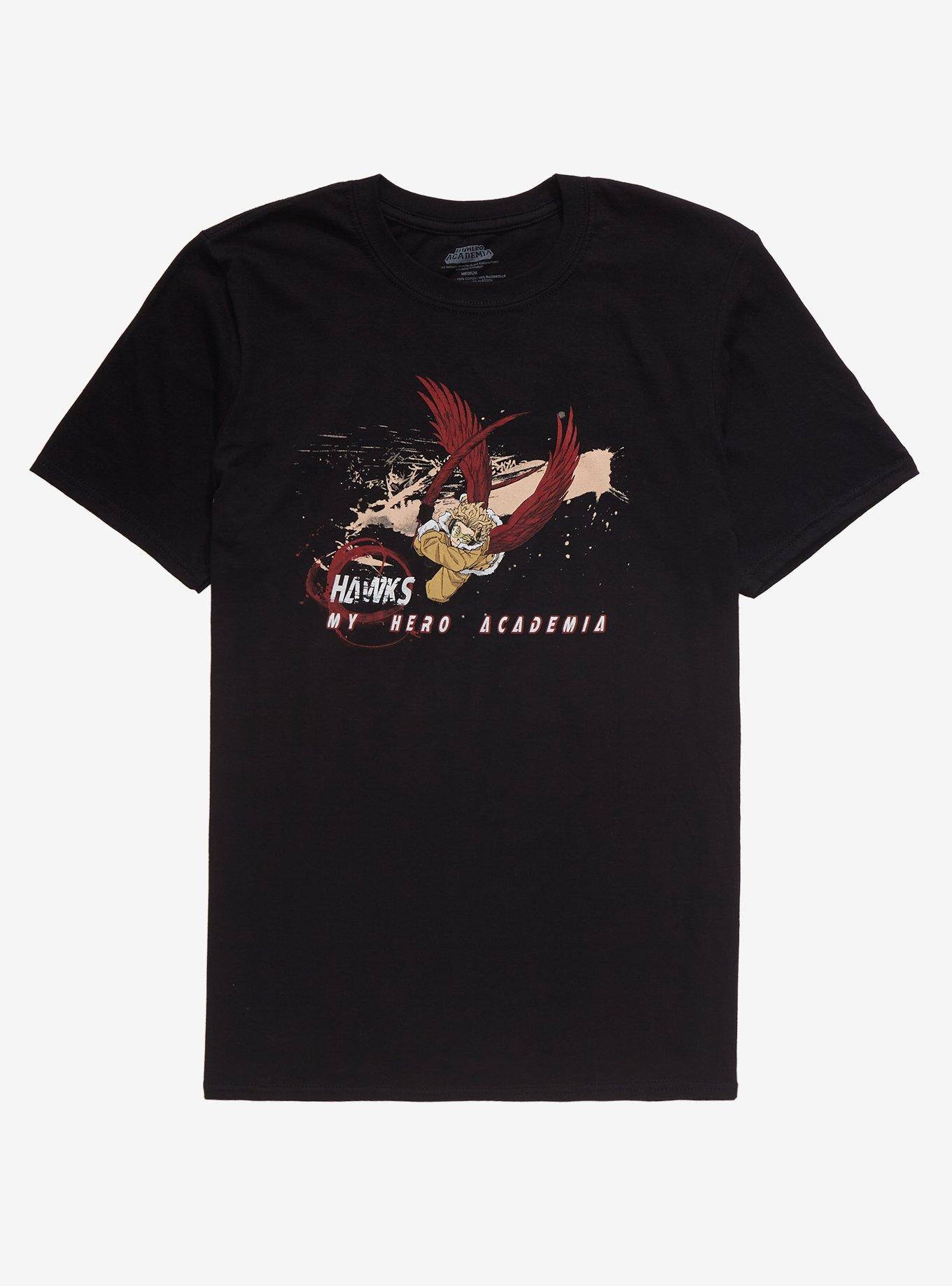 My Hero Academia Hawks Flying T-Shirt, BLACK, hi-res