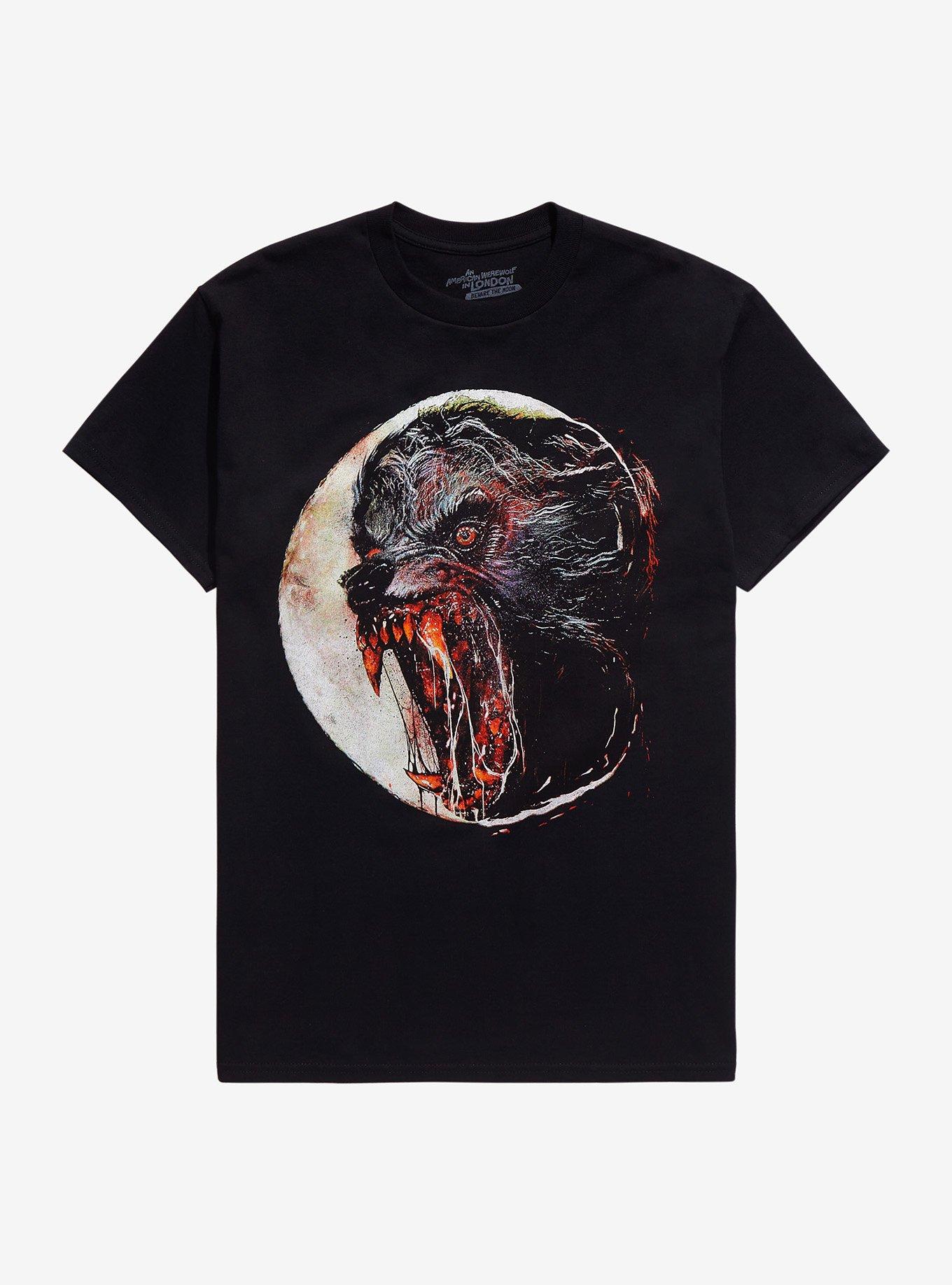 An American Werewolf In London Beware The Moon T-Shirt, BLACK, hi-res