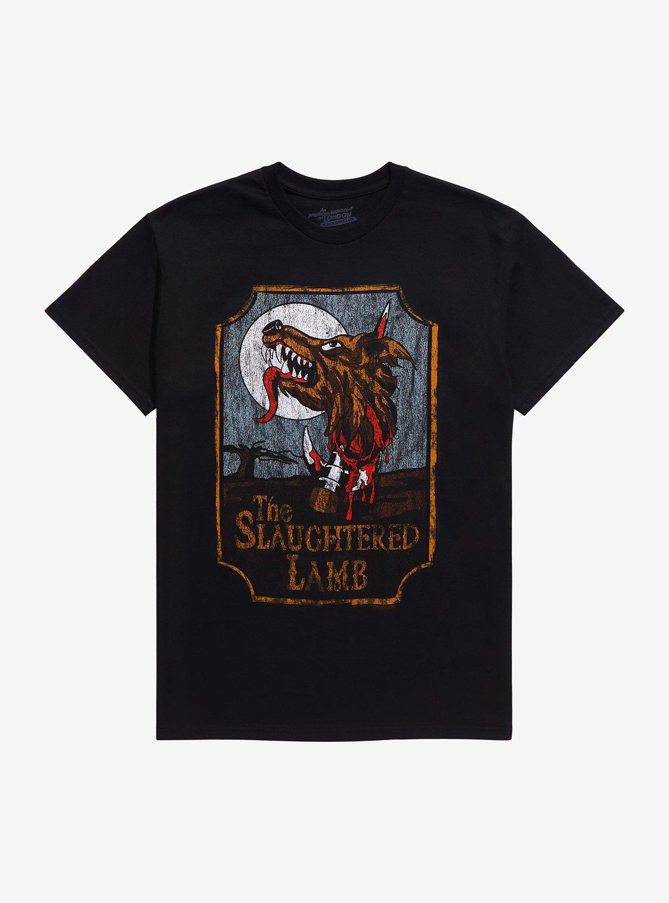 An American Werewolf In London Slaughtered Lamb T-Shirt, BLACK, hi-res