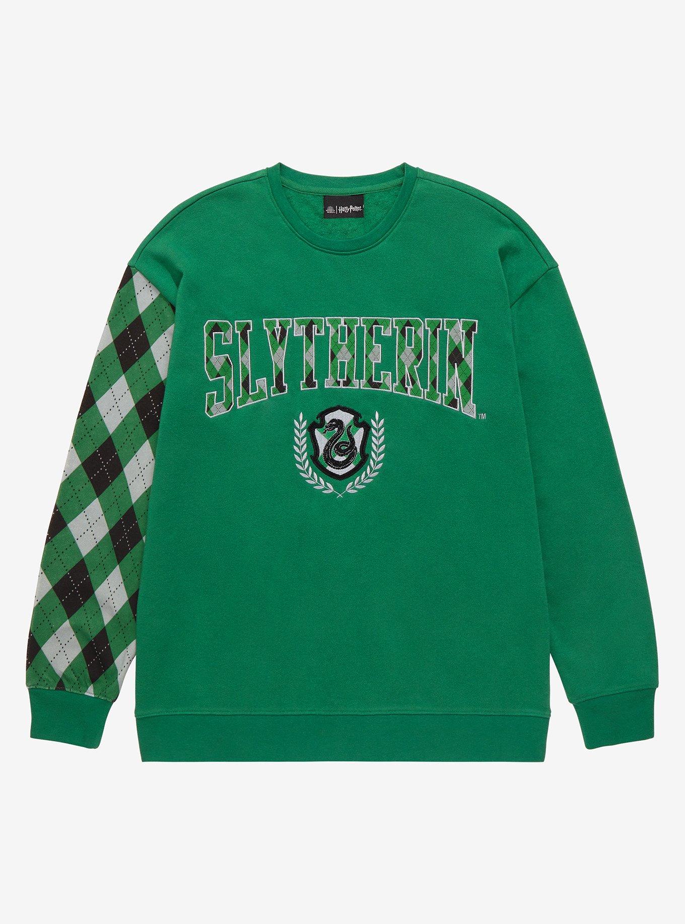 Harry Potter Slytherin Argyle Crewneck - BoxLunch Exclusive | BoxLunch