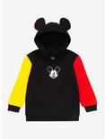 Disney Mickey Mouse Color Block Eared Toddler Hoodie, BLACK, hi-res